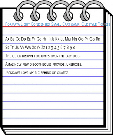 Formata Light Condensed Small Caps & Oldstyle Figures Font