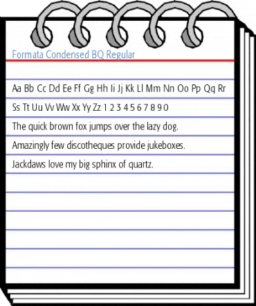 Formata Condensed BQ Regular Font