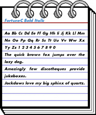 FortuneC Bold Italic Font
