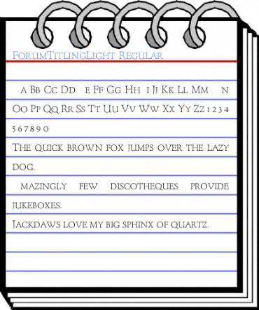 ForumTitlingLight Regular Font