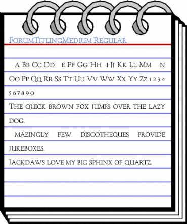 ForumTitlingMedium Regular Font