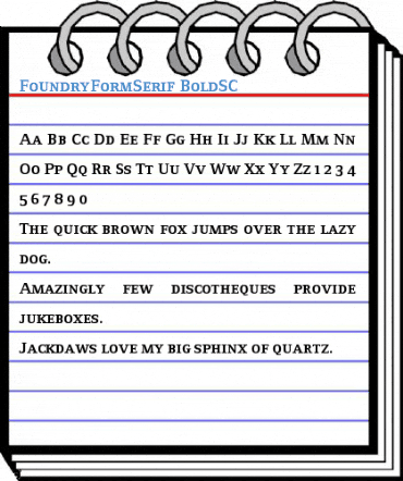 FoundryFormSerif BoldSC Font