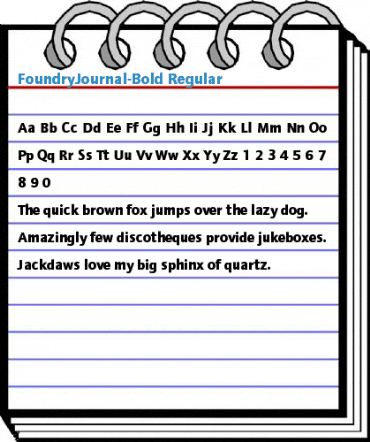 FoundryJournal-Bold Regular Font