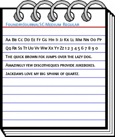 FoundryJournalSC-Medium Regular Font