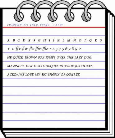 FoundryOldStyleExpert Italic Font