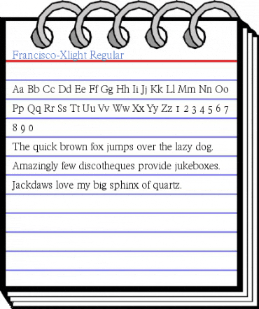 Francisco-Xlight Regular Font