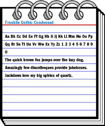 Franklin Gothic Condensed Font