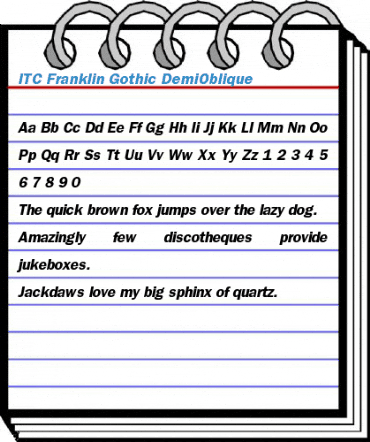 ITC Franklin Gothic DemiOblique Font