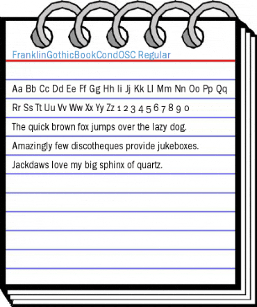 FranklinGothicBookCondOSC Regular Font