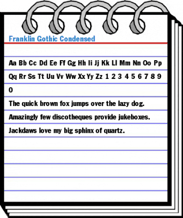 Franklin Gothic Condensed Font