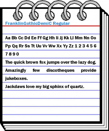 FranklinGothicDemiC Regular Font