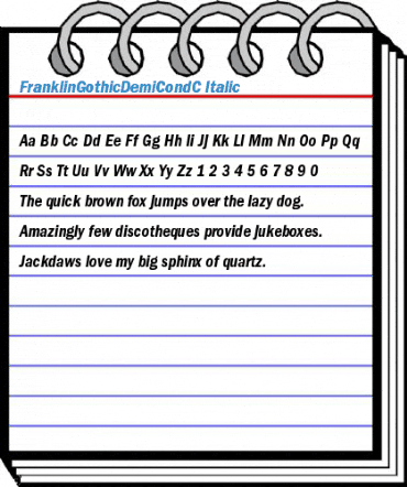 FranklinGothicDemiCondC Italic Font