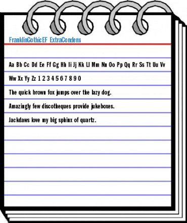 FranklinGothicEF ExtraCondens Font