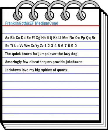 FranklinGothicEF MediumCond Font