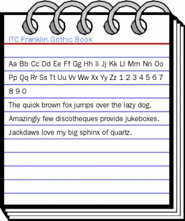 ITC Franklin Gothic Book Font