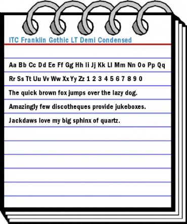 ITC Franklin Gothic LT Demi Condensed Font