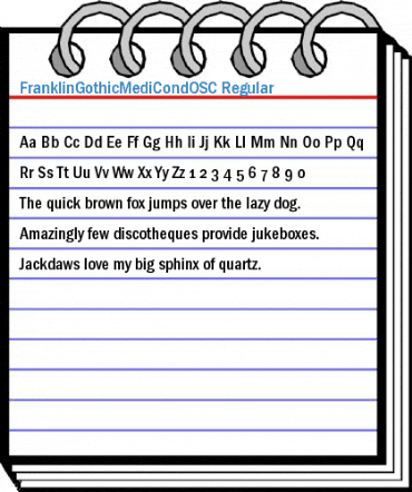 FranklinGothicMediCondOSC Regular Font