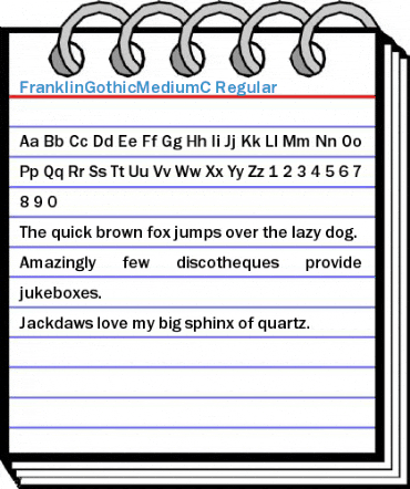 FranklinGothicMediumC Regular Font