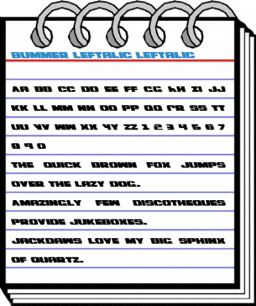 Bummer Leftalic Leftalic Font
