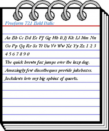 Freeform 721 Bold Italic Font