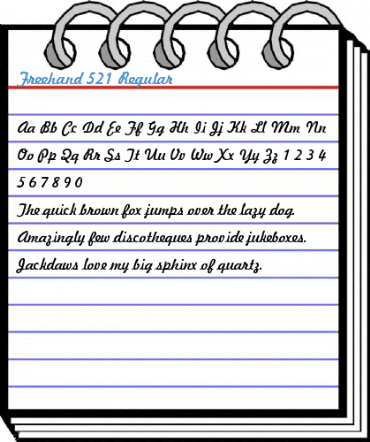 Freehand 521 Regular Font