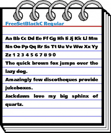 FreeSetBlackC Regular Font