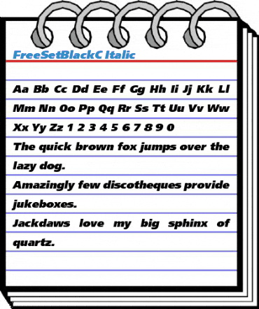 FreeSetBlackC Italic Font