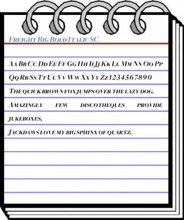 Freight Big Bold Italic SC Font