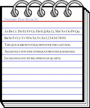 Freight Disp Book SC Font
