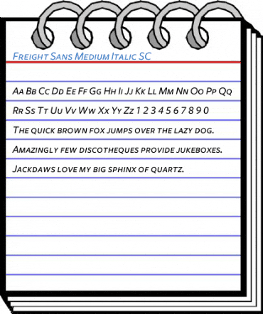 Freight Sans Medium Italic SC Font