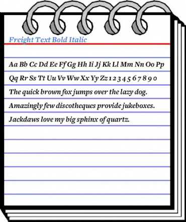Freight Text Bold Italic Font