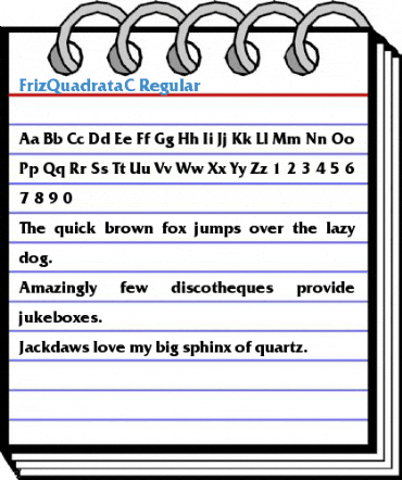 FrizQuadrataC Regular Font