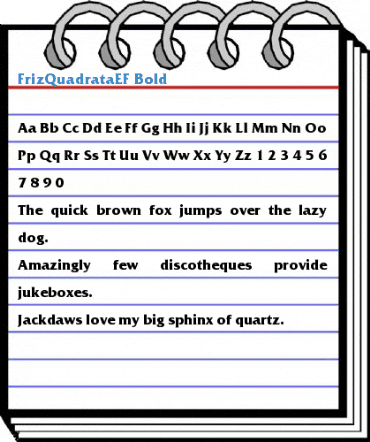 FrizQuadrataEF Bold Font