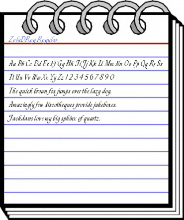 ZolaDReg Regular Font