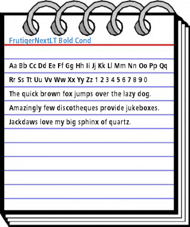 FrutigerNextLT Bold Cond Font