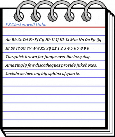 FS Clerkenwell Italic Font