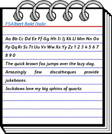 FSAlbert Bold Italic Font