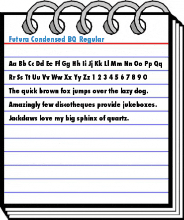 Futura Condensed BQ Regular Font