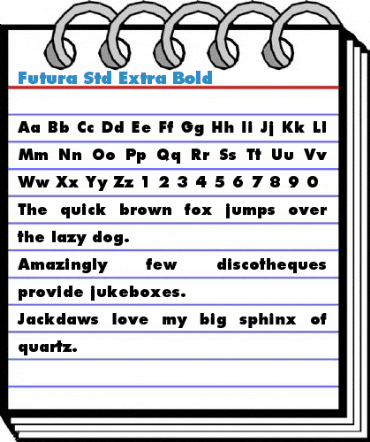 Futura Std Extra Bold Font