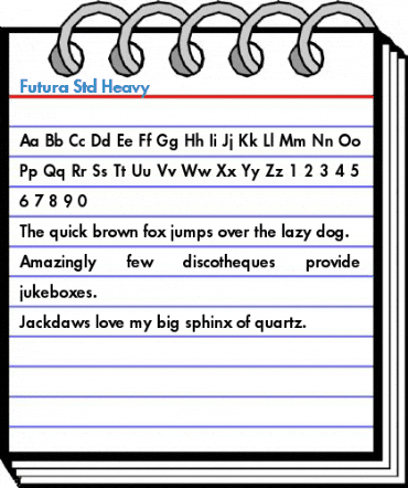 Futura Std Heavy Font