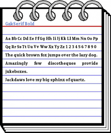 GakSerif Bold Font