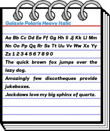 Galaxie Polaris Heavy Italic Font