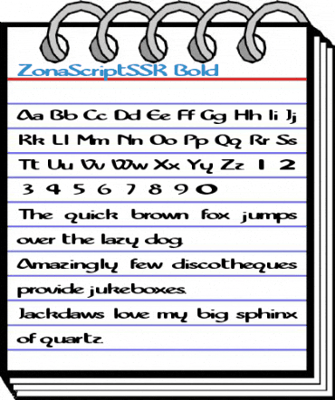 ZonaScriptSSK Bold Font