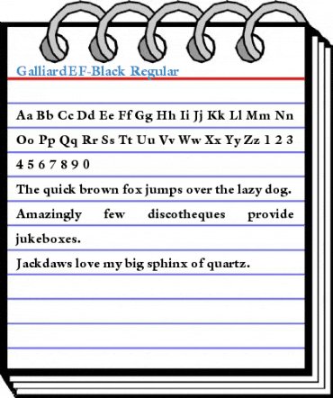 GalliardEF-Black Regular Font