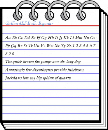 GalliardEF-Italic Regular Font