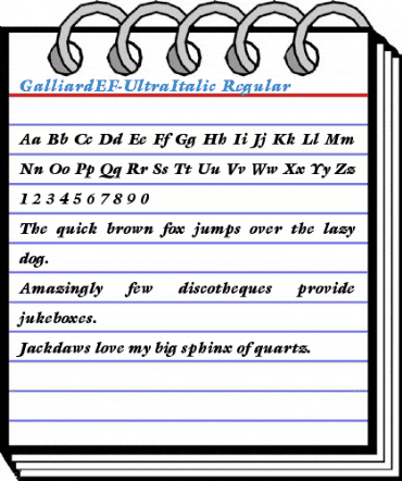 GalliardEF-UltraItalic Regular Font