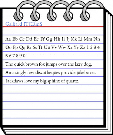 Galliard ITCRmS Font