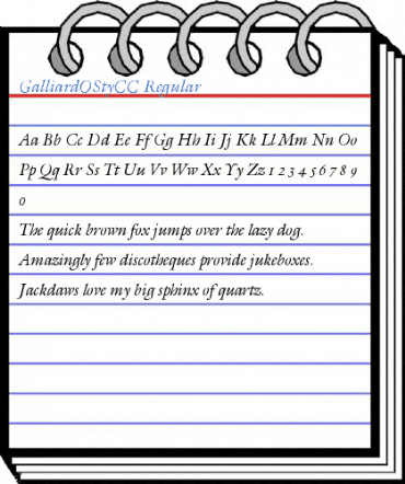 GalliardOStyCC Regular Font