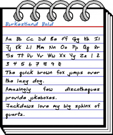 BurkesHand Bold Font