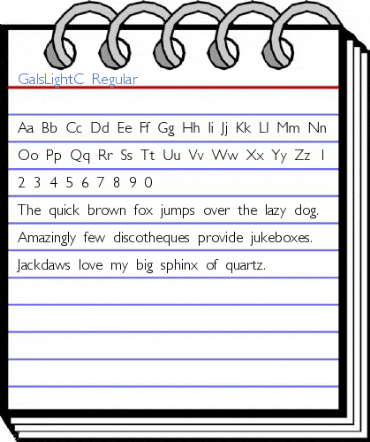 GalsLightC Regular Font